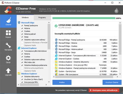 5 49|ccleaner 5.49 po polsku.